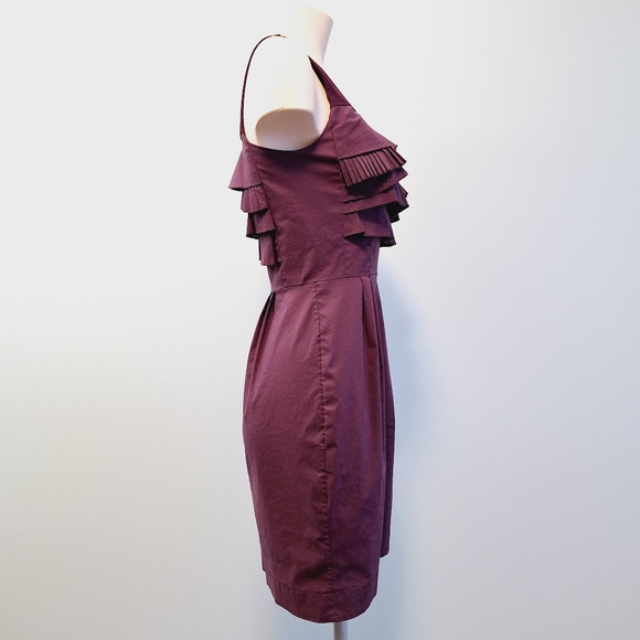 🅱️🅾️G🅾️ BCBG purple ruffles sleeveless dress - Picture 6 of 10